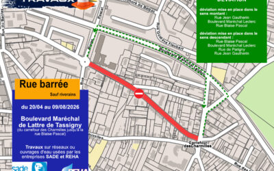 Travaux d&rsquo;eaux usées boulevard Maréchal de Lattre de Tassigny